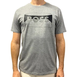 NWT Hugo Boss Graphic Logo T-Shirt Color Gray Size L Cotton Tee ($78 Retail) - Picture 1 of 6