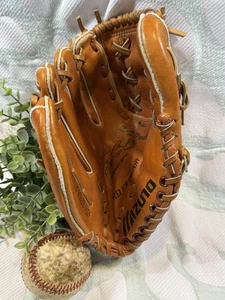 Vintage Mizuno Dusty Baker Autogramm Modell Baseball Handschuh MT201 2FB + Ball - Bild 1 von 17