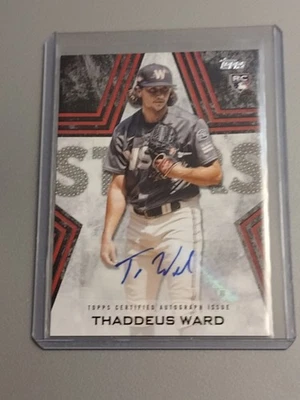 2023 Topps Update Thaddeus Ward RC Auto /199 #BSA-THW Nationals Orioles - Image 1 of 2
