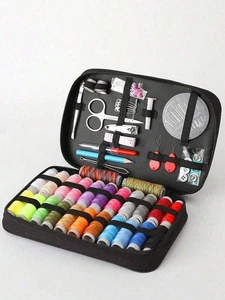 Kit de costura portátil grande de viaje para el hogar práctico estuche conjunto de tijeras de hilo de aguja nuevo - Imagen 1 de 12