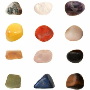 Reiki Kristall Set Sammlung Von 12 Natürlich Chakra Steine, Gesund Leben - Bild 1 von 4