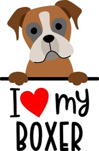 I love my Boxer hand towel / dish towel / decorative towel - Picture 1 of 1