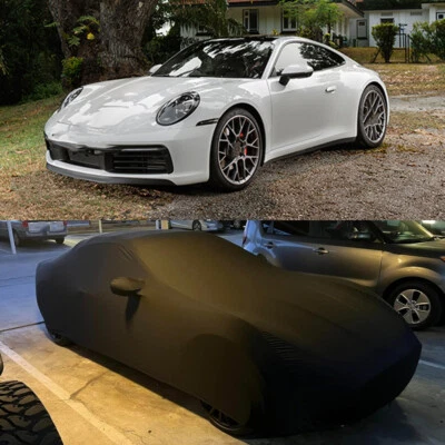 For Porsche 911 Targa 4S Indoor UV Dust Proof Black +Bag Stretch Full Car Cover - image 1 of 4