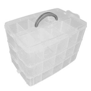 2 Stück Drei Schichten Aufbewahrungsbox Mehrzweck Schmuck Organizer Tablett - Bild 1 von 11