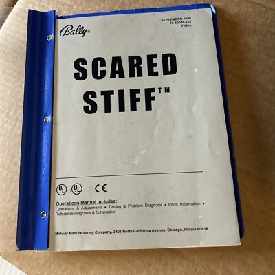original Scared Stiff Bally pinball MACHINE manual - Image 1 of 4