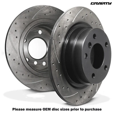 DISCOS DE FRENO TRASEROS RANURADOS PERFORADOS 296MM BMW SERIE 1 E81 E87 118I 120I 04-12 - Imagen 1 de 4