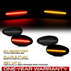 4PC Smoked Lens LED Side Marker Light For 01-14 Silverado 2500 3500 HD Dually - Picture 1 of 11