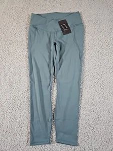 Fabletics Women's Oasis Crossover 7/8 Green Active Sports Leggings Pants Size M - Picture 1 of 10