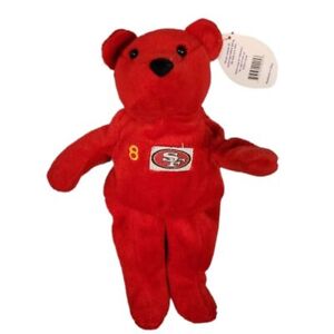 NFL Salvino's Bammers San Francisco Steve Young #8 Red Plush Beanie Bear NEW tag