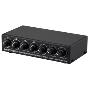 Mini micrófono mezclador de audio estéreo de 4 vías con control de tono y reverberación para club/estudio - Imagen 1 de 7