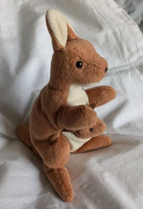 Vintage Ty Beanie Baby Tasche das Känguru mit Baby Geburtsdatum: 06.11.1996 ohne Schaukelanhänger - Bild 1 von 7