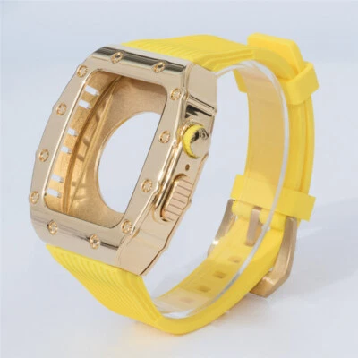 Para Apple Watch 9 8 7 6 5 4 SE Mod Kit Estuche Protector Armadura + Correa 44mm 45mm Foto 1 de 4