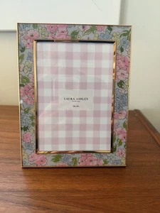 Laura Ashley Teal Picture Frame 5 X 7 Decorative Free Standing New - Picture 1 of 3