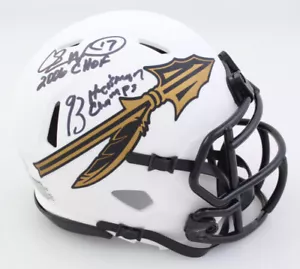Charlie Ward Signed Florida State Seminoles Lunar Speed Mini Helmet 2 Inscriptns - Picture 1 of 4