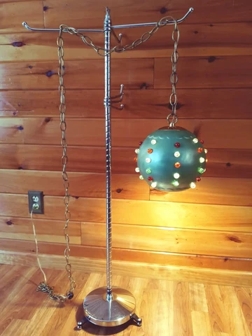 Antique Vintage Mid Century Retro Space Age Atomic Space Age Hanging Swag Light Cover