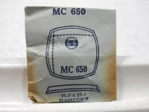 GS MC650 Watch Crystal FIt Hampden Duke 25.2 x 25.2 - 24.2 X 24.2 mm Replacement - Picture 1 of 1