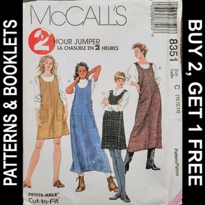 Jersey De Colección McCall's 2 Horas en 2 Longitudes Patrón #8351 Talla 10-12-14 CORTADO a 14 - Imagen 1 de 7