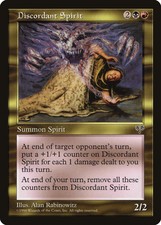 Discordant Spirit Mirage HEAVILY PLD Black Red Rare MAGIC MTG CARD ABUGames