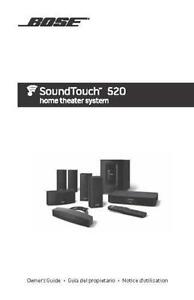 Bose SoundTouch 520 Home Theater System Owners Manual User Guide Instructions