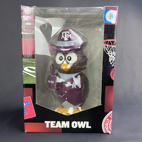 1995 Texas A & M Team Owl Forever Collectibles NOB NCAA Official Cover