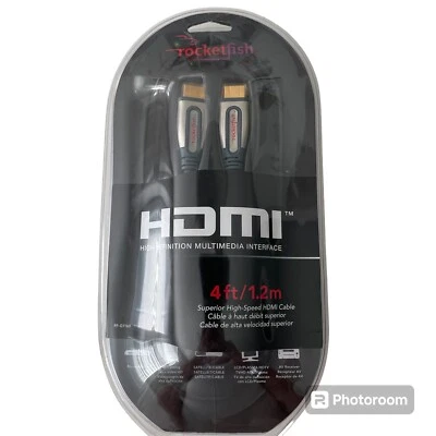 Rocketfish 4' / 1.2 meters Superior High Speed HDMI High Definition Cable *NIB* - Image 1 of 4