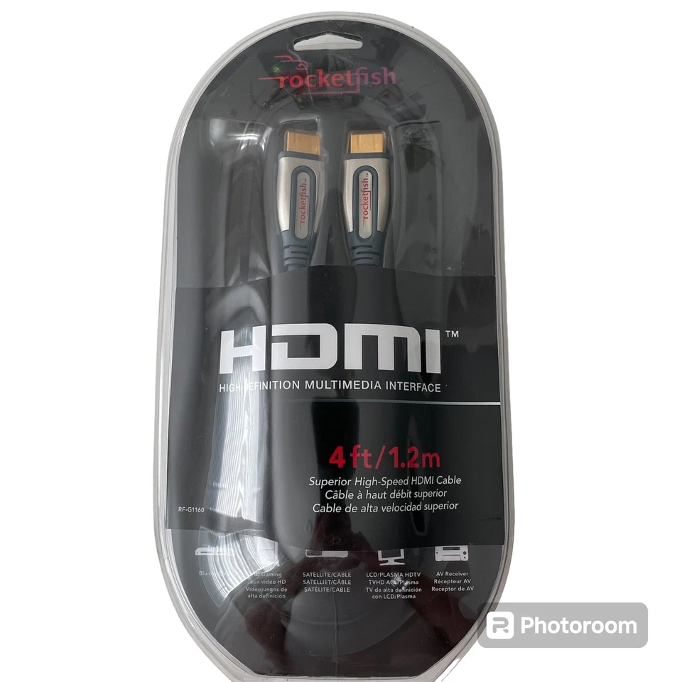 4ft Rocketfish HDMI Cable High Defintion Ps3 Xbox 360 Cable