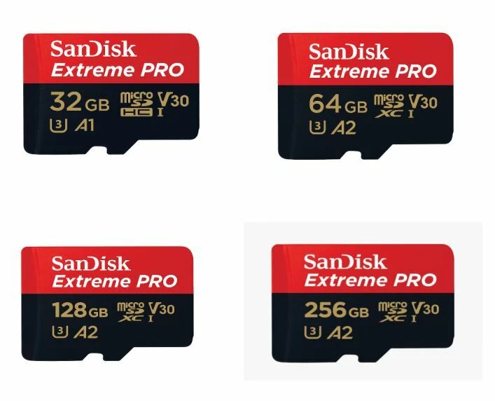 SanDisk Extreme PRO 32Gb 64Gb 128Gb 256Gb MicroSD Carte mémoire V30 A1 4K FR - Bild 1 von 1