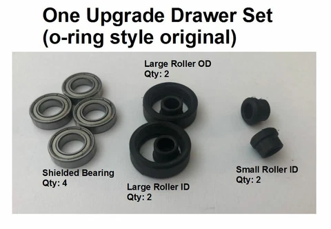 Ball bearing upgrade steelcase tanker desk drawer roller o-ring style Cover
