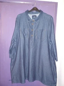 TENCEL BLEND DENIM TUNIC LUXURIOUS..SIZE 28.,BNWT - Picture 1 of 3
