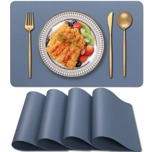 PVC Heat Resistant Placemats Set of 4 Waterproof Wipeable Floor Place Mats No... - Picture 1 of 8