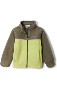 Columbia Youth Boys Steens Mountain II Fleece Stone Green/ Voltage Small(8) - Picture 1 of 3