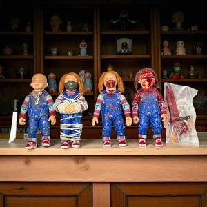 NECA Chucky (TV Series) Blind Box Series Bald Chainsaw Tied Up Mask Jaw Lot Of 4 - Picture 1 of 9