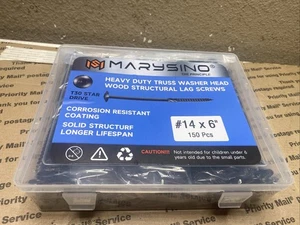 Lag Screws 6 Inch Construction Wood Screw #14 x 6 150-Pack Heavy Duty - Picture 1 of 7