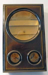 Visionneuse Stéréo à 3 lentilles -état parfait -placage d'acajou - filets dorés - Picture 1 of 5