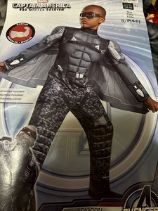 NEW Marvel Avengers Falcon Boys Small S 4-6 Halloween Costume With Muscles - Picture 1 of 6