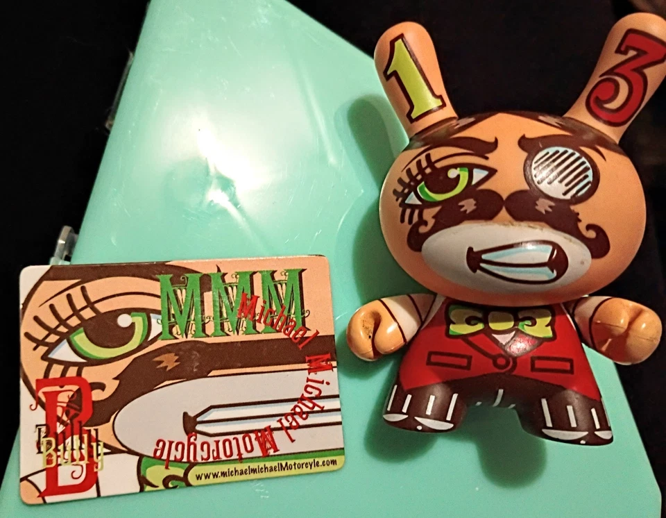 "Figura de 3"" Kidrobot Dunny Los Angeles: Michael Motorcycle Designer" Foto 1 de 1