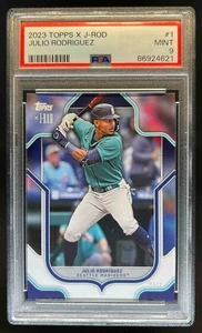 2023 Topps X J-Rod Julio Rodriguez #1 PSA 9 MINT Mariners - Picture 1 of 2