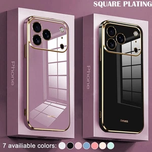 For iPhone 17 Pro Max 16/15/13 Pro Max Plating Ring Holder Soft Phone Case Cover - Picture 1 of 27