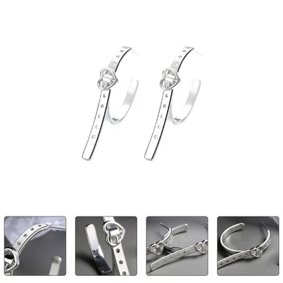  Orecchini Cuore Piercing Orecchio Anelli Di Orecchie Creativi Accessori Per Le - Immagine 1 di 4
