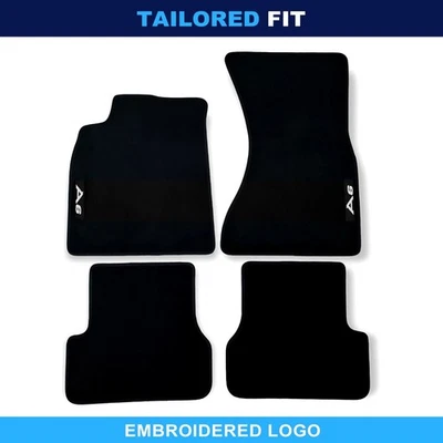 Forros de tapetes de assoalho de carro de veludo de qualidade para Audi A6 C7 S6 RS6 2010-2018 - Imagem 1 de 4