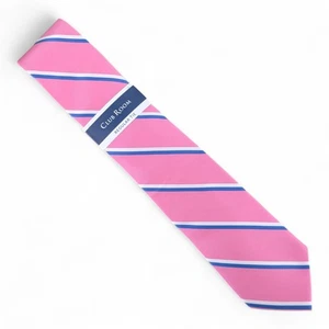Cravatta cravatta uomo Club Room Irving Repp a righe classica 3,25" rosa - Foto 1 di 4