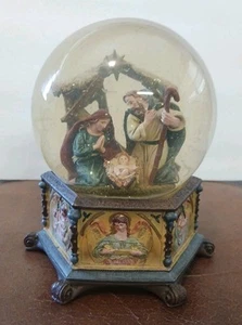 Krippe Schneekugel Spieluhr Kurt Adler Jesuskind Weihnachten Weltfreude - Bild 1 von 6
