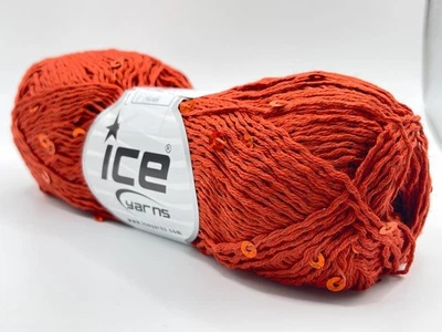 Copper Natural Cotton Paillette Light 83378 Ice Yarns 50gr 153yd DK Sequin - Изображение 1 из 4