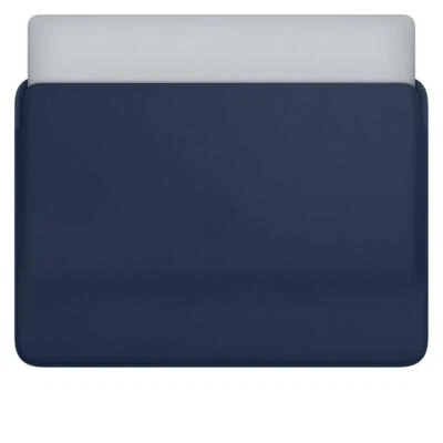 Genuine Apple Leather Sleeve Case for 16" inch MacBook Pro 2019 - Midnight Blue - Image 1 of 4