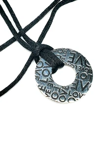 Alexas Angels Silk Cord Adjustable Womens Necklace with LOVE Pendant & gift coin - Picture 1 of 5