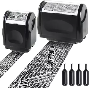 Identity Theft Protection Roller Stamp, Id Stamp Roller, 2 Pack Confidential Rol - Picture 1 of 12