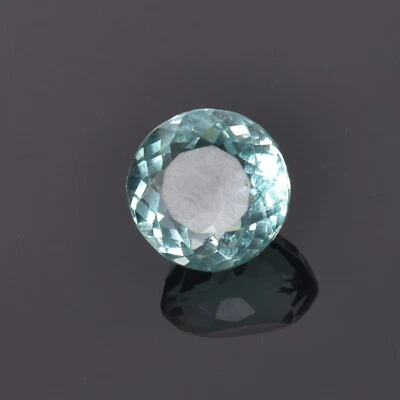 13.75 Ct Large Greenish Blue Aquamarine Round Cut Gemstone for Ring & Pendant. - Image 1 of 4