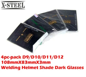 4x D9/D10/D11/D12 108x83x3mm Welding Helmet Shade Dark Glasses Lens Filter - Picture 1 of 2