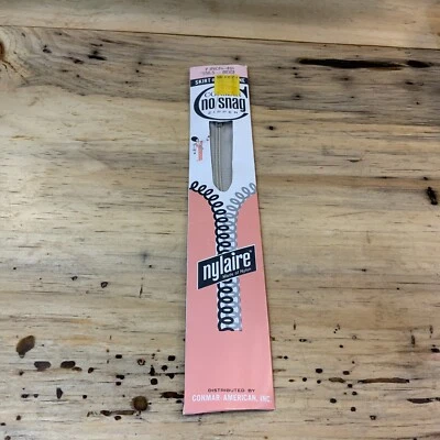 Винтажная юбка/вырез на молнии Conmar No Snag Nylaire 7 дюймов #556.5 бежевая ~ новая из старых запасов - Изображение 1 из 3