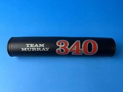 OLD SCHOOL BMX TEAM MURRAY 340 BLACK RED & SILVER HANDLEBAR PAD VINTAGE NOS - Image 1 of 4